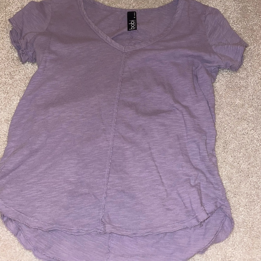 purple V neck size S